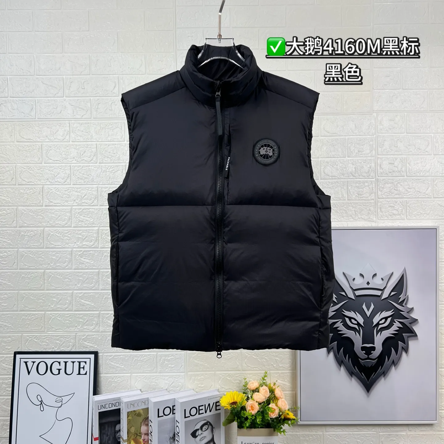 Style number: Y Canada Goose Canada Goose 4160M Lodge men's lightweight down vest [Authentic grade] Color: Black red label Size: S M L XL XXL